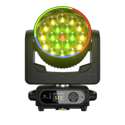 SHEHDS Projecteur LED à tête mobile 19×15 W / 20 W / 25 W Beam Wash Zoom Éclairage de scène