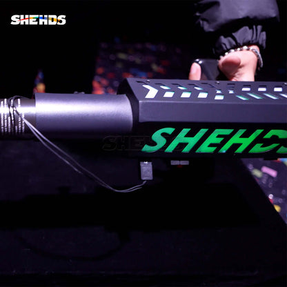 SHEHDS Machine à confettis RVB rechargeable corps en alliage aluminium haute résistance