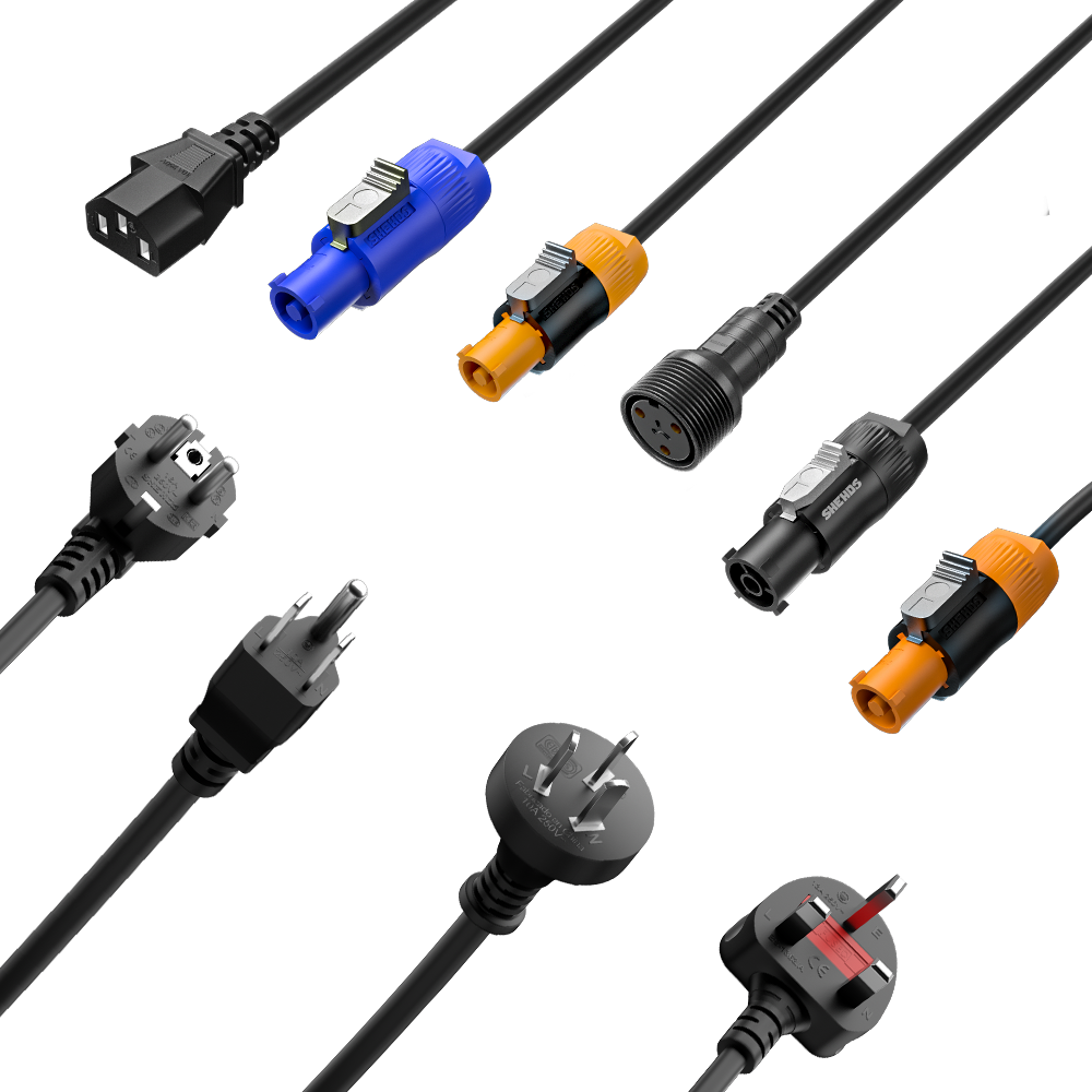 Câbles PowerCON étanches / connecteurs standard pour éclairage de scène