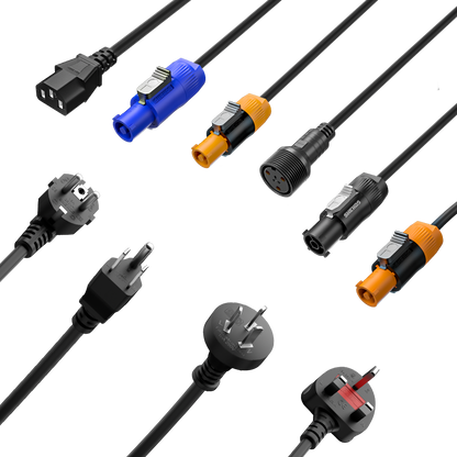 Câbles PowerCON étanches / connecteurs standard pour éclairage de scène