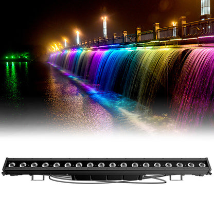 SHEHDS Éclairage LED étanche 18x10 W RGBWAUV / RGBLAC Wash silencieuse pour extérieur