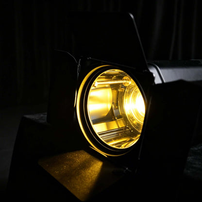 SHEHDS App Control 200W/300W COB Par Light with Barndoor Spot Zoom Stage Light – amber wash lighting effect