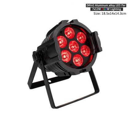 SHEHDS Mini LED 7x18W Alliage aluminium LED 6in1 RGBWA+UV Éclairage de Scène Par DJ Mariage Club