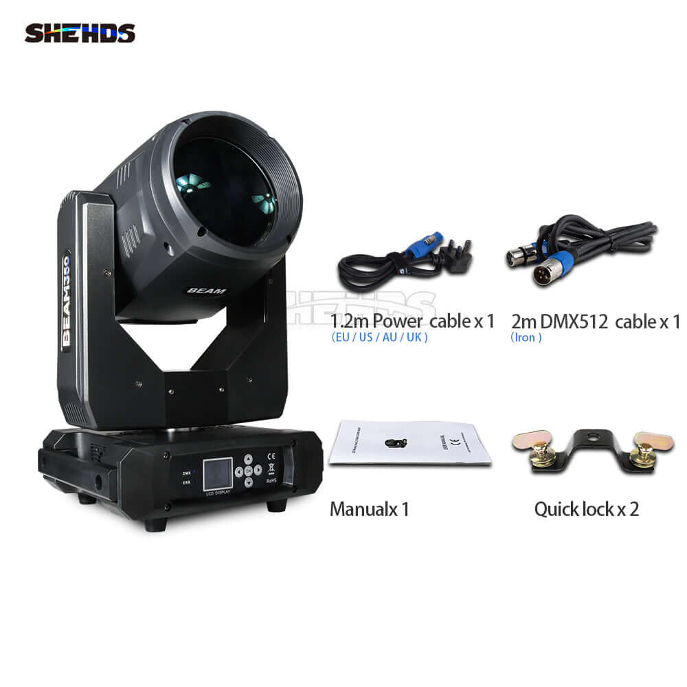 SHEHDS Bulb Beam Lyres 350W 17R Éclairage de Scène Éclairage de Performance DJ Club Mariage Concert