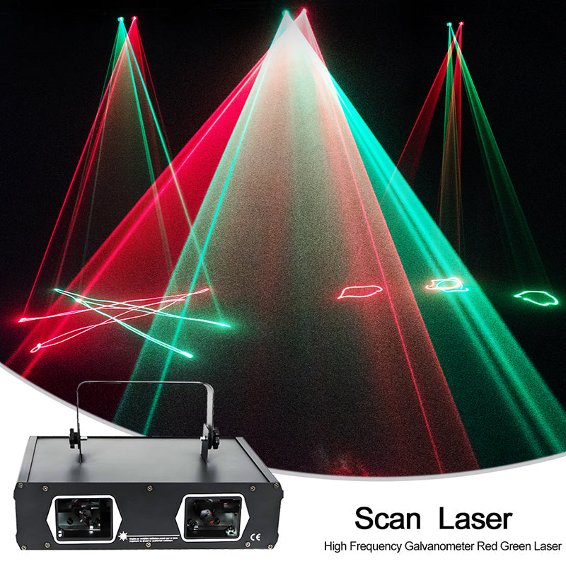 SHEHDS Laser RG&RGB Éclairage de scene Laser DMX512 à double trou DJ KTV Club