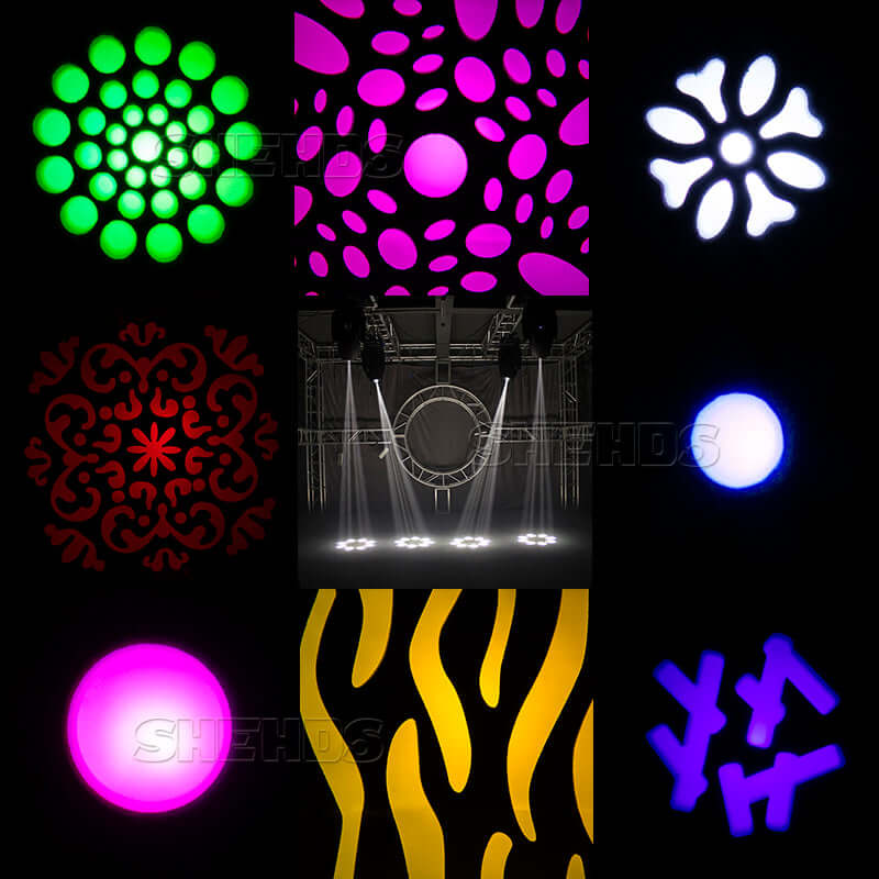 SHEHDS Lyres 380W Bulb Beam&Gobo&Wash Hybrid 3in1 Éclairage de Scène Éclairage de Performance