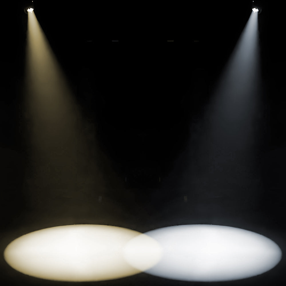 SHEHDS Projecteur de Découpe LED LEKO 100W à Zoom Optique Blanc Chaud & Blanc Froid