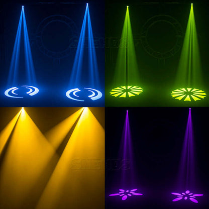SHEHDS Lyres LED 230W Spot&Zoom&Gobo Éclairage de Scène (Mise à niveau du Beam 230W 7R) Éclairage de Performance DJ