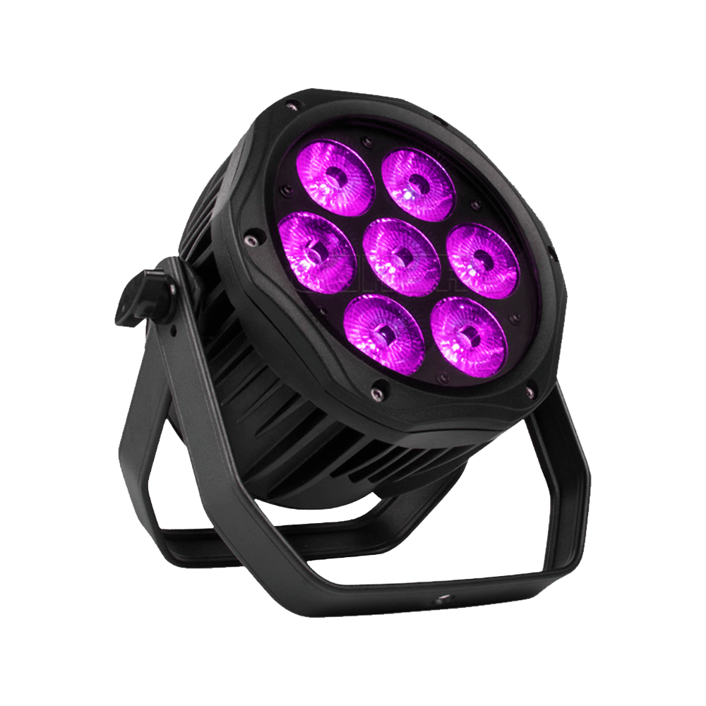 SHEHDS Waterproof LED Par 7x12W RGBW /7x18 RGBWA+UV Outdoor Stage Lighting