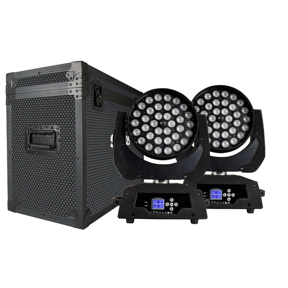 SHEHDS 36x18W Zoom & Wash Moving Head Light RGBWA+UV – product feature view