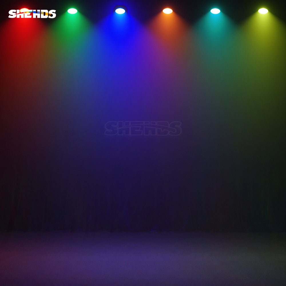 SHEHDS Nouvelle version en alliage aluminium LED 200W RGBACL 6in1 COB Éclairage de Scène Éclairage de Performance DJ Club