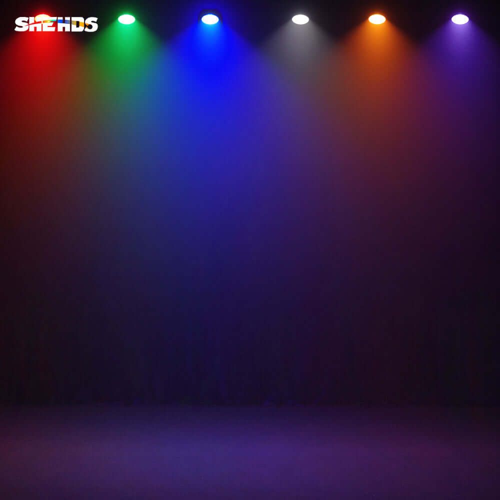 SHEHDS LED 200W RGBWA UV 6in1 COB Éclairage de Scène Commande vocale sensible à la température