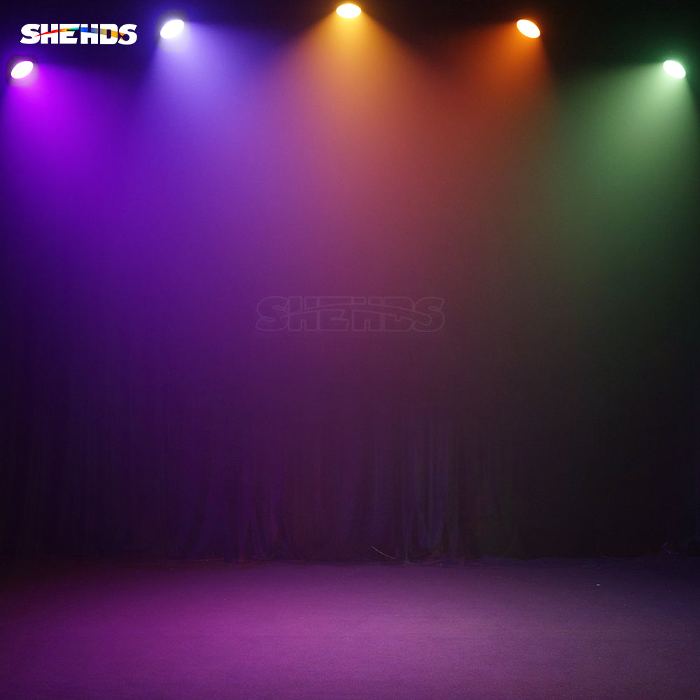 SHEHDS Nouvelle version en alliage aluminium LED 200W RGBACL 6in1 COB Éclairage de Scène Éclairage de Performance DJ Club