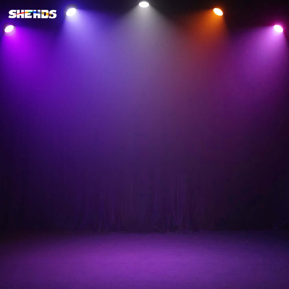 SHEHDS LED 200W RGBWA UV 6in1 COB Éclairage de Scène Commande vocale sensible à la température
