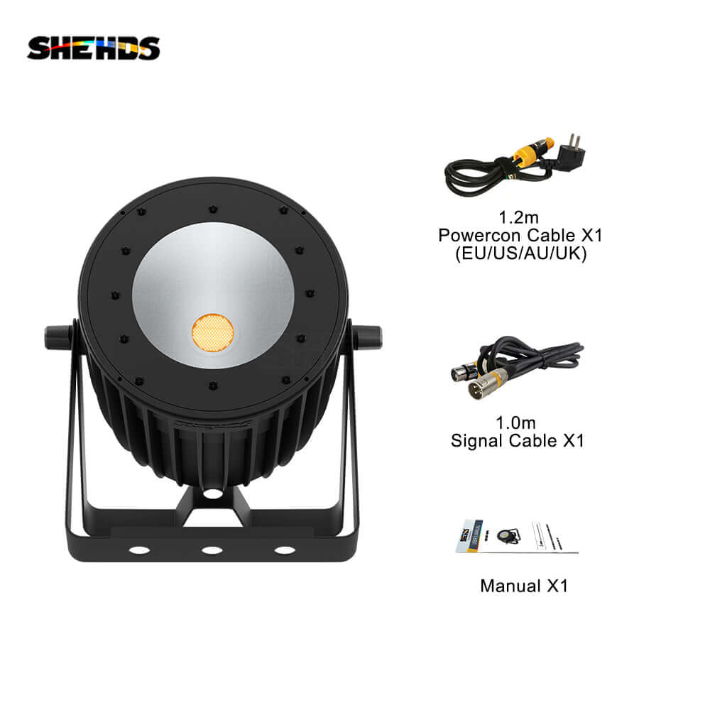 SHEHDS Nouvelle version en alliage aluminium LED 200W Blanc froid et chaud 2in1 COB Mélange de couleurs Éclairage de Scène Performance
