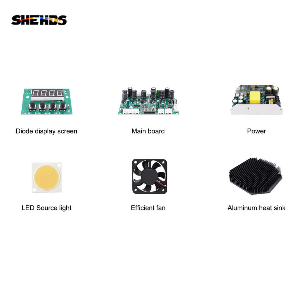 SHEHDS Nouvelle version en alliage aluminium LED 200W Blanc froid et chaud 2in1 COB Mélange de couleurs Éclairage de Scène Performance