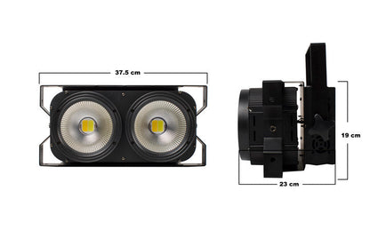 SHEHDS Combinaison 2Eyes 200W LED COB Blinder Éclairage de Scène DJ Mariage Concert