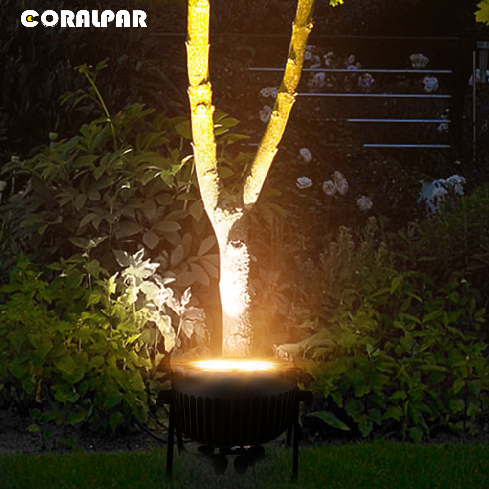 CoralPar Projecteur LED COB étanche en alliage aluminium 200W Éclairage de Scène extérieur blanc froid et blanc chaud