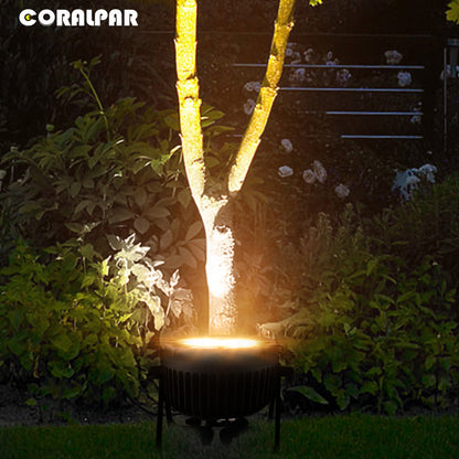 CoralPar Projecteur LED COB étanche en alliage aluminium 200W Éclairage de Scène extérieur blanc froid et blanc chaud
