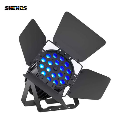 SHEHDS Nouvelle version en alliage aluminium LED Zoom&Wash 18x18W RGBWA UV 6in1 Par Éclairage de Scène DJ Club