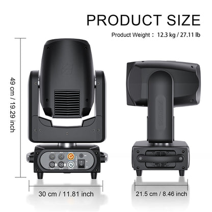 SHEHDS Lyre Beam & Spot 230W 7R avec Contrôle par APP et Double Prisme