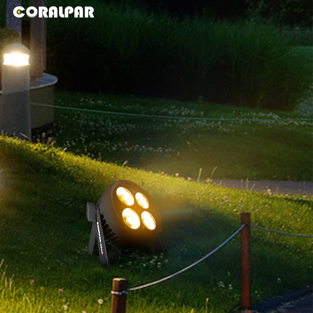CoralPar Projecteur LED COB étanche en alliage aluminium 200W Éclairage de Scène extérieur blanc froid et blanc chaud