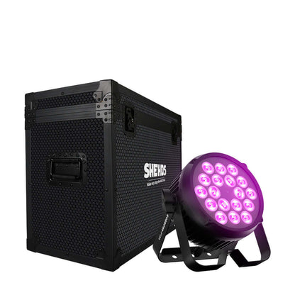 CoralPar Waterproof Alliage aluminium LED Éclairage de Scène 18x12W RGBWA+UV Par avec Fonction RDM