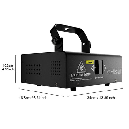 SHEHDS Contrôle des application 1W RGB Scanner laser Motif double superposé Éclairage Laser Performance DJ Club
