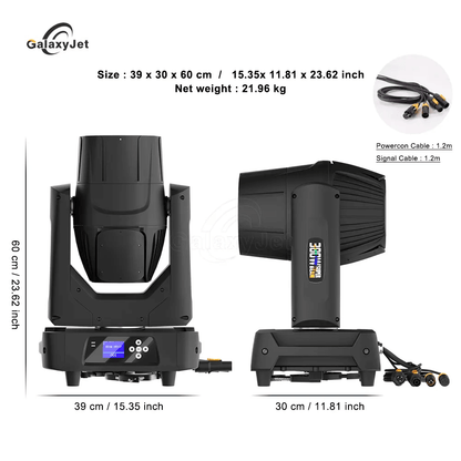 GalaxyJet Waterproof IP65 Lyres 380W 19R Beam Éclairage de Scène Avec Effets anneau Éclairage de Performance