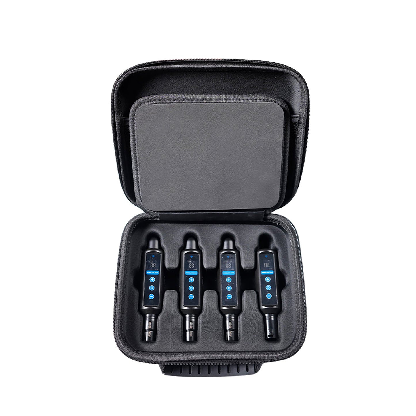 Émetteur et Récepteur DMX 512 Sans Fil 2,4G avec Récepteur sur Batterie et Écran Tactile OLED pour Éclairage de Scène