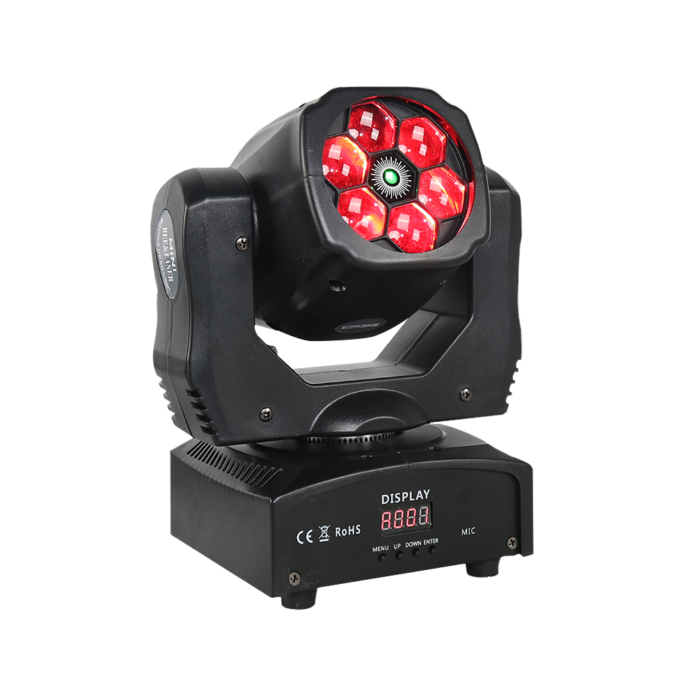 JMS WEBB Lyres 6x15W Laser Beam RGBW Éclairage de Scène Éclairage DJ