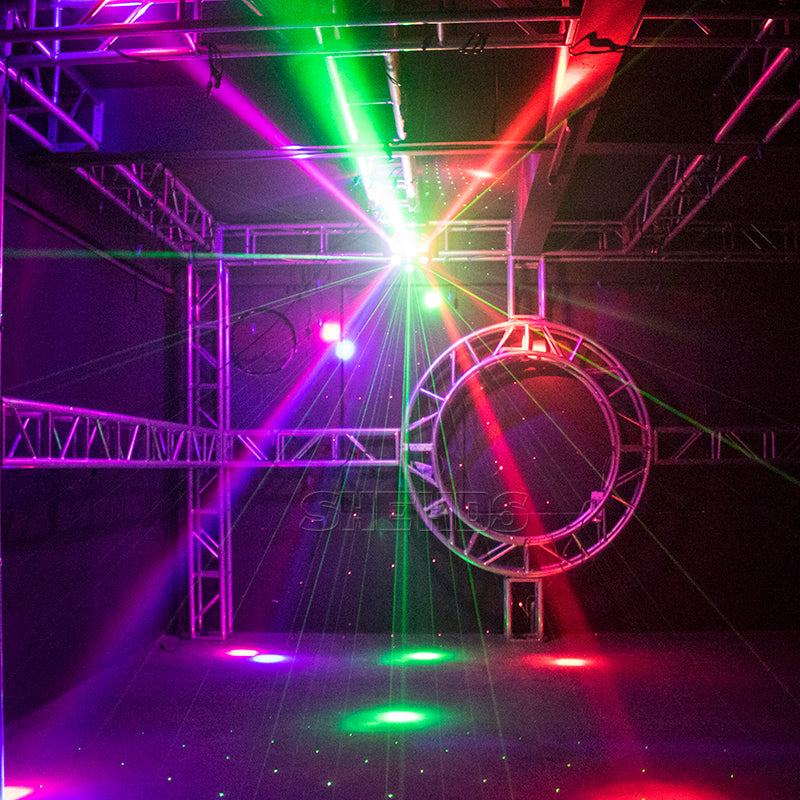 SHEHDS Lyres LED Laser 18x12W Éclairage de Scène avec Faisceau Rotatif Football