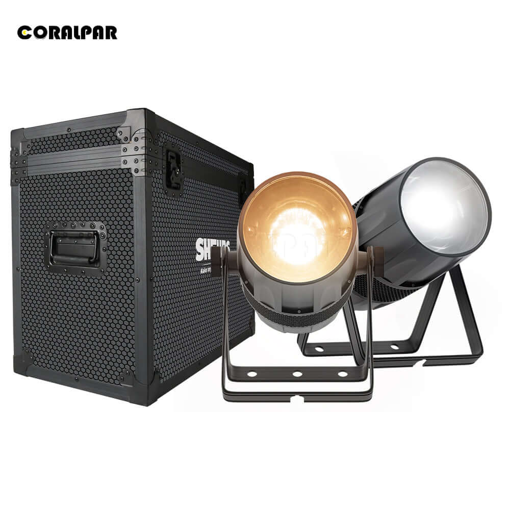 CoralPar Étanchéité IP65 LED Zoom&Wash 300W 2in1 Par Éclairage de Scène Blanc froid et chaud Mariage DJ Théâtre