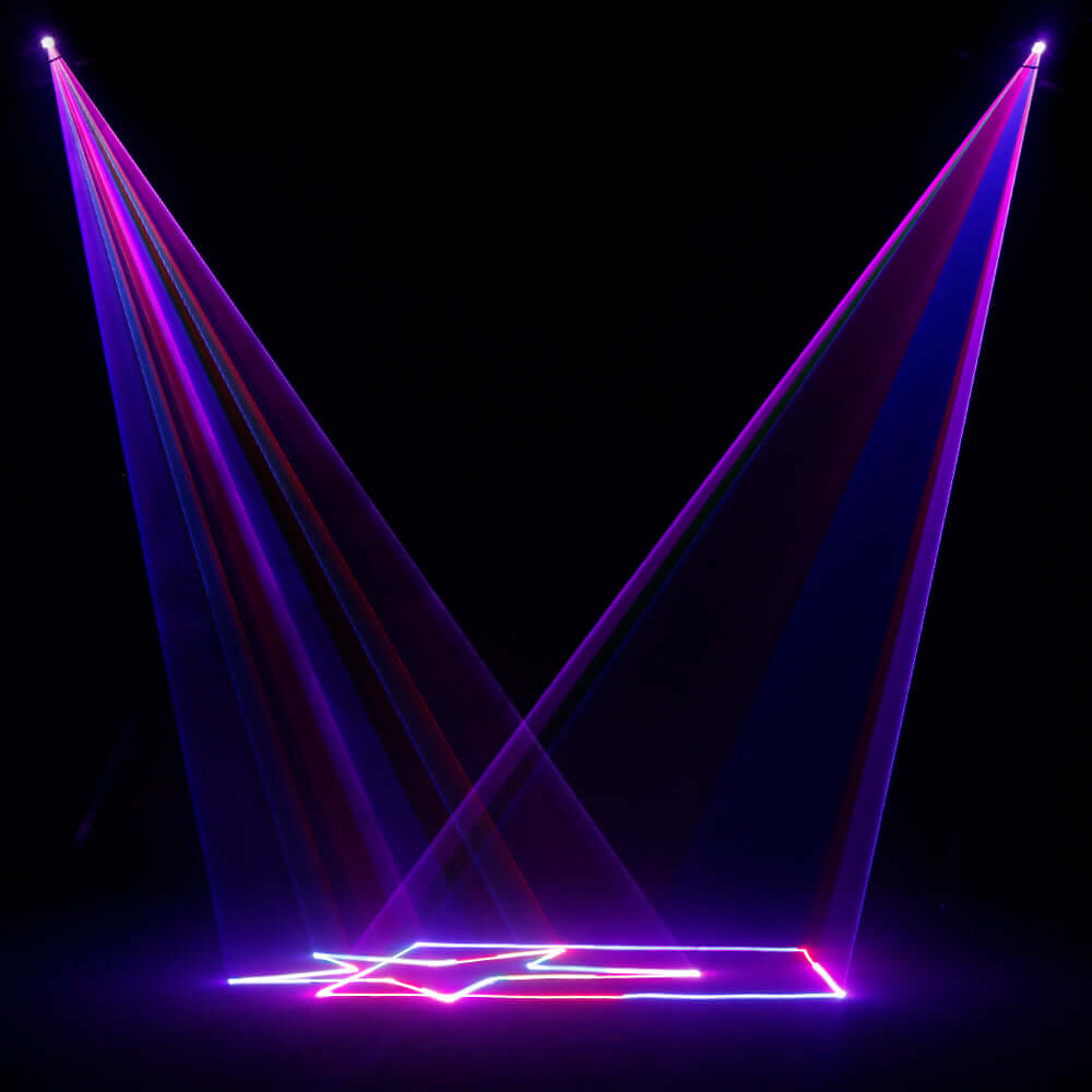 SHEHDS Contrôle des application Waterproof 3W RGB Éclairage Laser Modèle de numérisation Éclairage de Performance DJ Concert