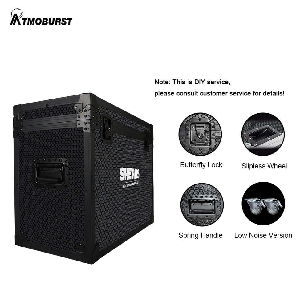 ATMOBURST Machine à bulles 90W avec LED 6x4 W RGBW grande sortie de mousse, Angle réglable