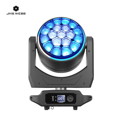 JMS WEBB LED Lyres Bee Eye 19x40W  Zoom&Beam&Wash RGBW 4in1 Éclairage de Scène avec Effets anneau Performance
