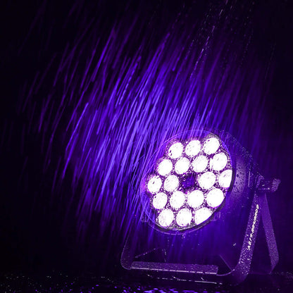 CoralPar Waterproof Alliage aluminium LED Éclairage de Scène 18x12W RGBWA+UV Par avec Fonction RDM