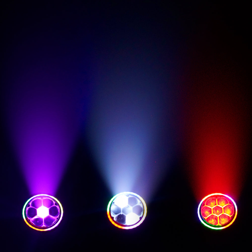 SHEHDS Projecteur asservi Bee Eye 7×40 W avec zoom et fonction wash – éclairage de scène RGBW / RGBL / RGBLAC