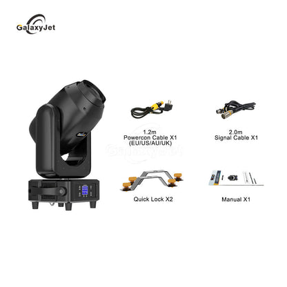 GalaxyJet LED Beam Lyres 300W Beam&Spot&Wash 3in1 Éclairage de Scène Éclairage de Performance
