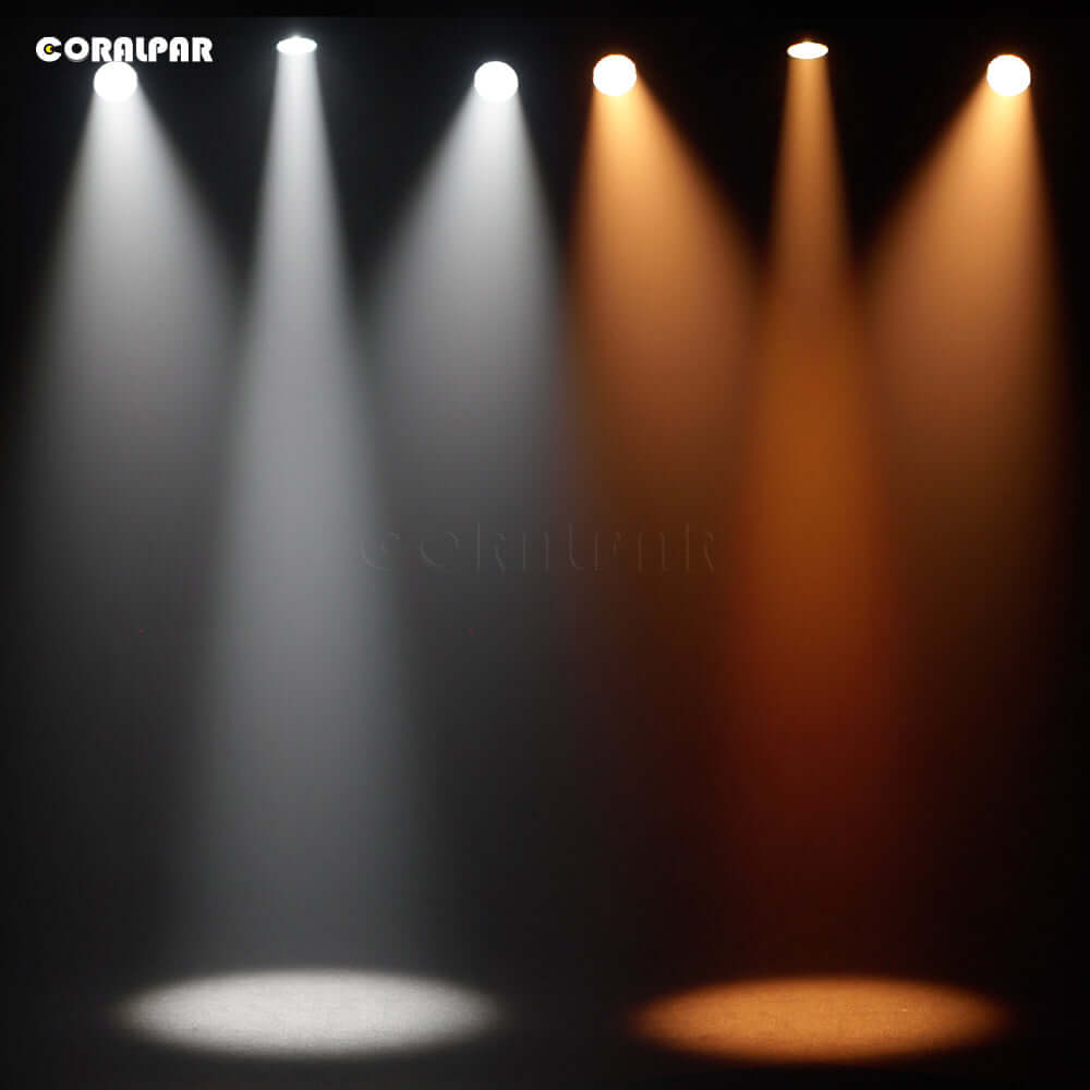CoralPar Étanchéité IP65 LED Zoom&Wash 300W 2in1 Par Éclairage de Scène Blanc froid et chaud Mariage DJ Théâtre