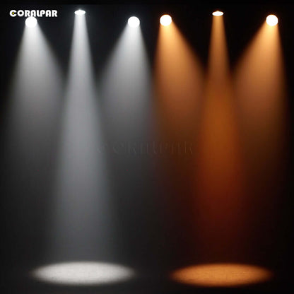 CoralPar Étanchéité IP65 LED Zoom&Wash 300W 2in1 Par Éclairage de Scène Blanc froid et chaud Mariage DJ Théâtre