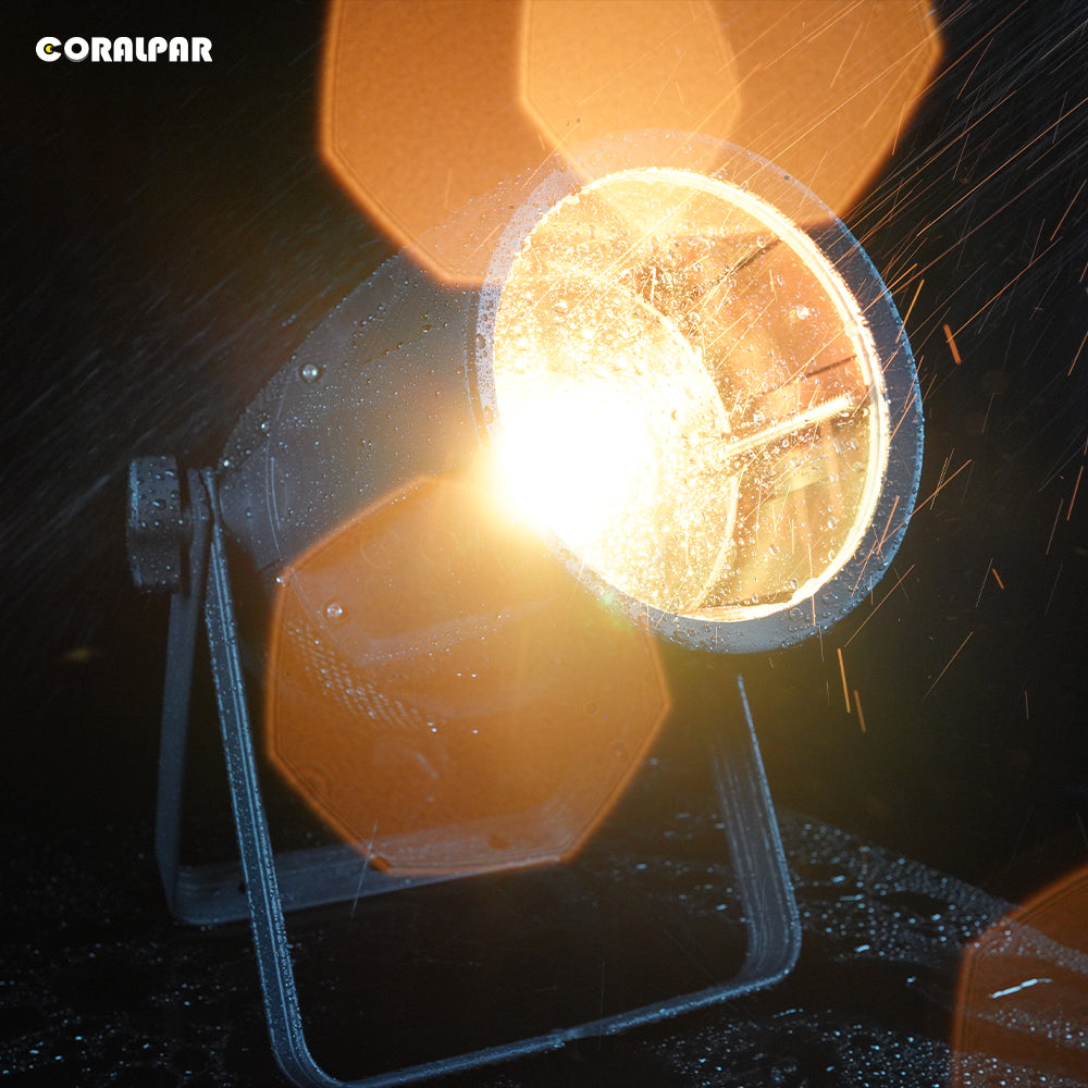 CoralPar Étanchéité IP65 LED Zoom&Wash COB 300W RGBW 4in1 Par Éclairage de Scène blanche chaude Mariage DJ
