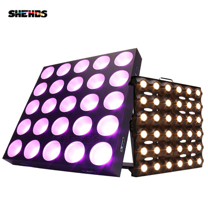 SHEHDS LED 25x30W RGBW Blinder Éclairage de Scène Éclairage de Performance Concert Théâtre Mariage
