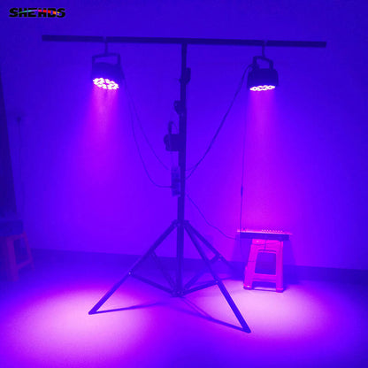 SHEHDS Alliage aluminium LED 18x18W Éclairage Par DMX 512 Éclairage de Scène Wash Performance DJ Mariage