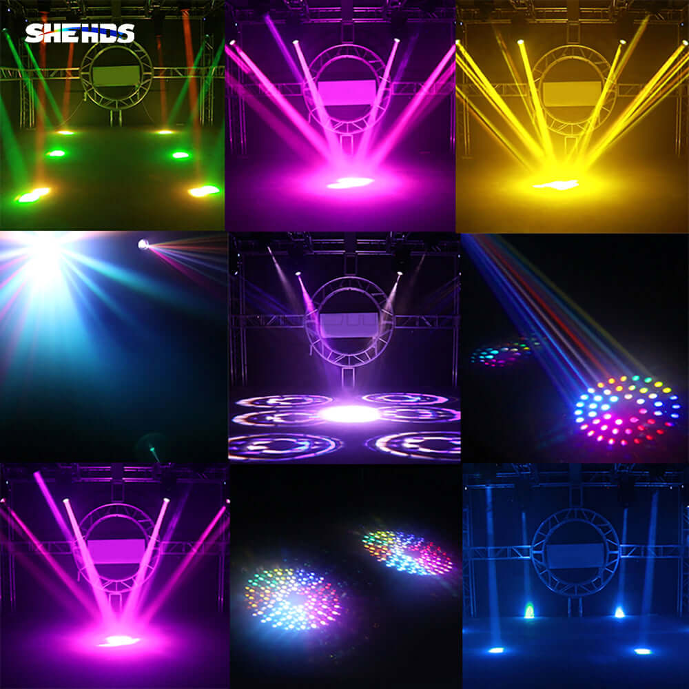 SHEHDS Beam 230W 7R (Version Bouton) Éclairage de Scène DJ Performance Stage Mariage DJ Club