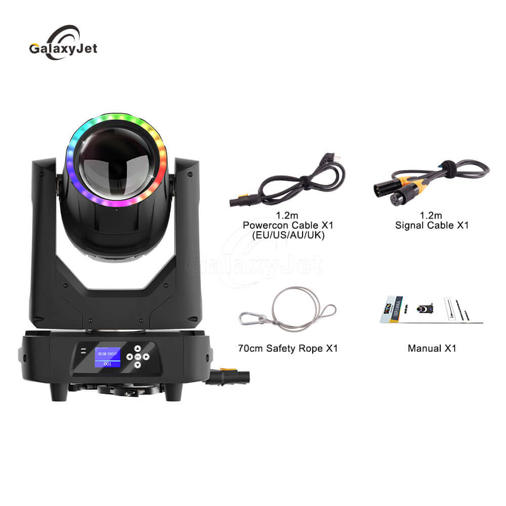 GalaxyJet Waterproof IP65 Lyres 380W 19R Beam Éclairage de Scène Avec Effets anneau Éclairage de Performance