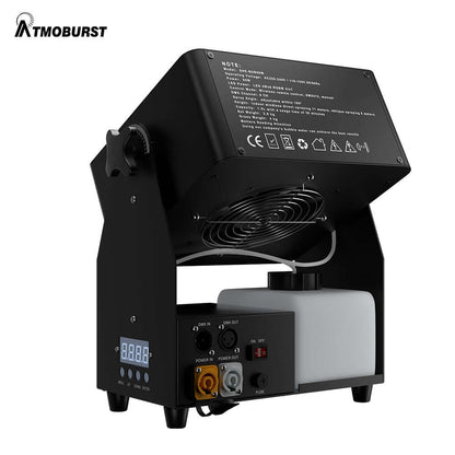 ATMOBURST Machine à bulles 90W avec LED 6x4 W RGBW grande sortie de mousse, Angle réglable