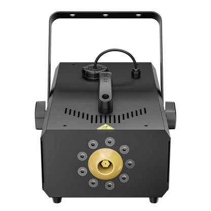 SHEHDS 1500W Machine à Fumée LED RGB avec 9 LED 3W Contrôle DMX et Télécommande pour Spectacle Mariage et Événement