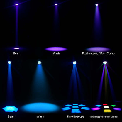 SHEHDS Projecteur asservi Bee Eye 7×40 W avec zoom et fonction wash – éclairage de scène RGBW / RGBL / RGBLAC