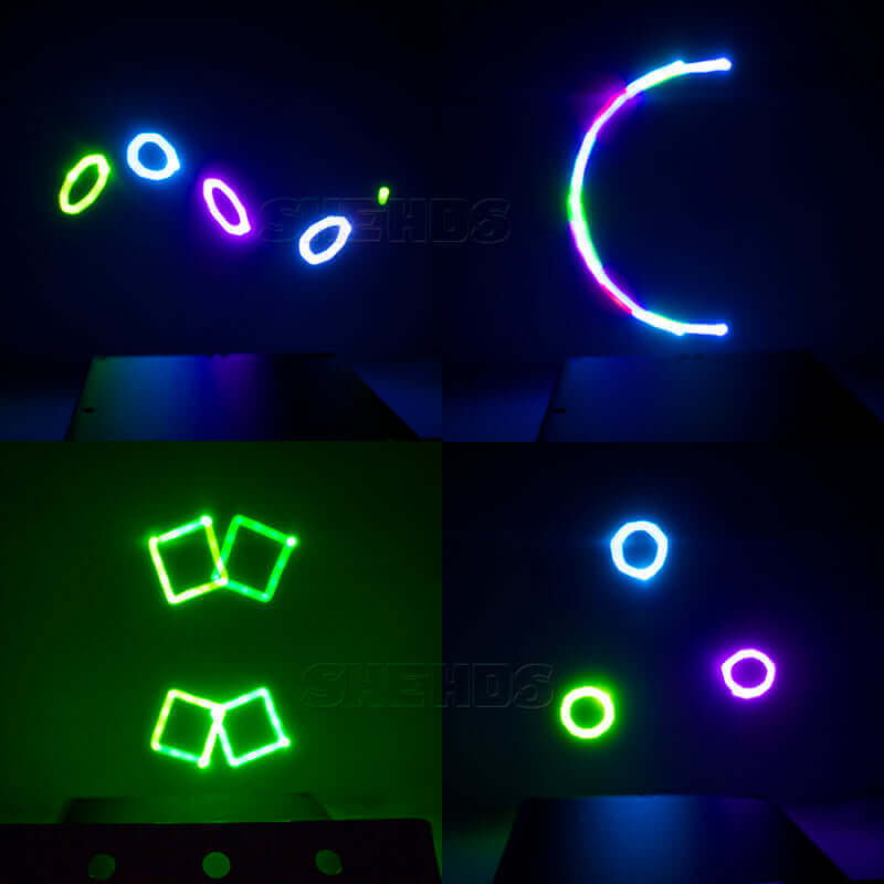 SHEHDS Couleurs 3D Effect 3W RGB Éclairage du scanner Laser Éclairage de Scène DJ Club